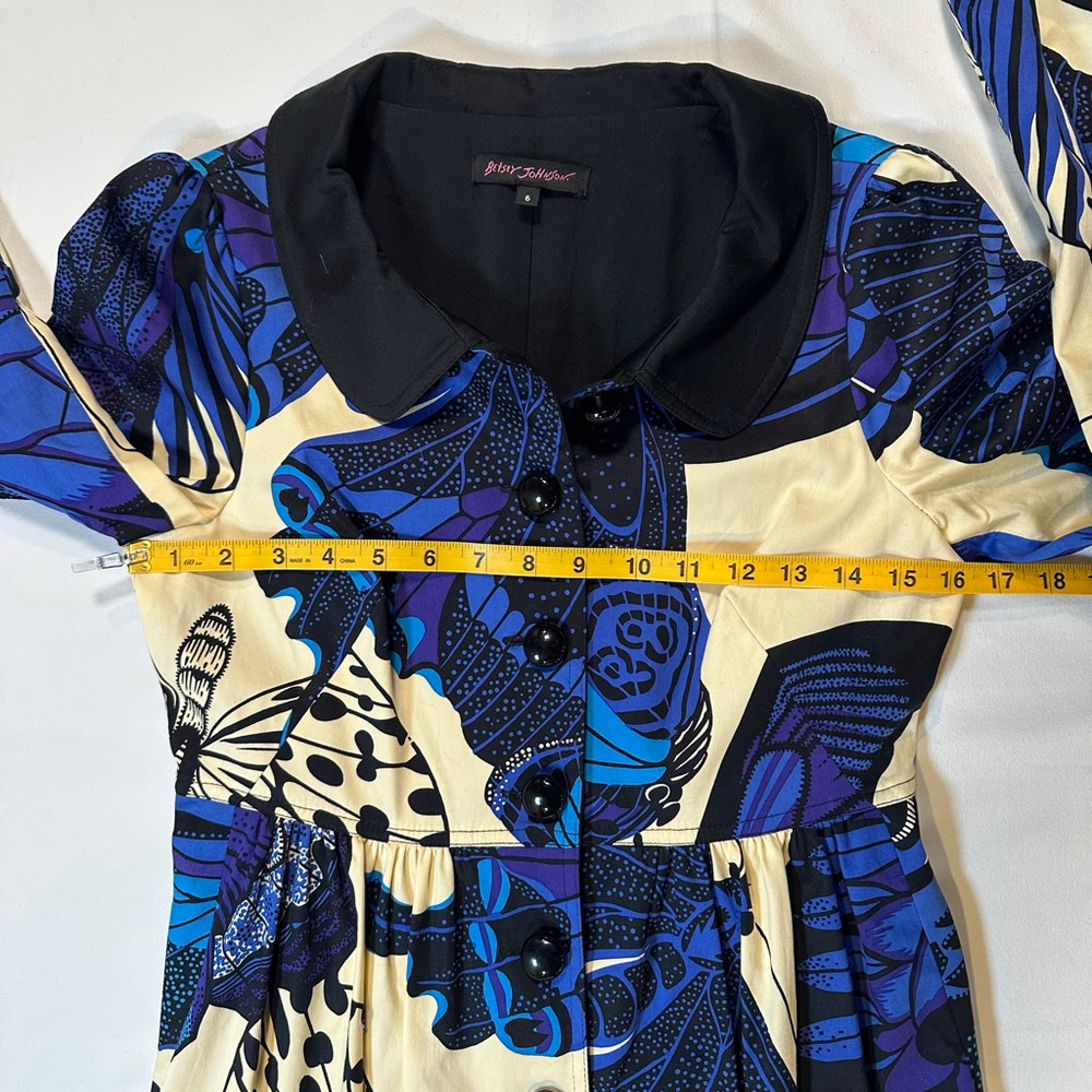 Rare Betsey Johnson Butterfly Coat Dress| Y2K Novelty Print | Collectors Piece-6 - Picture 4 of 8